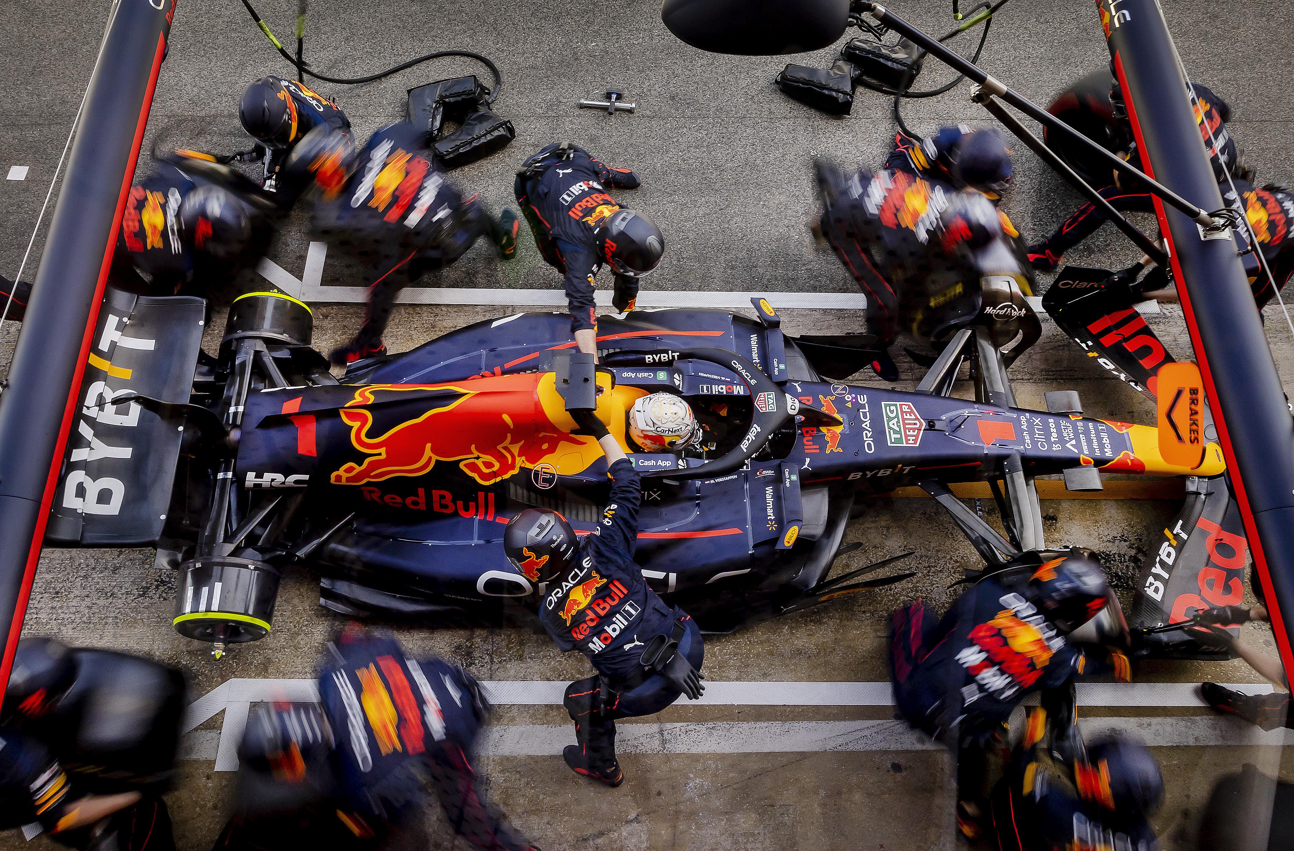 Formule 1 teamwork pitstop