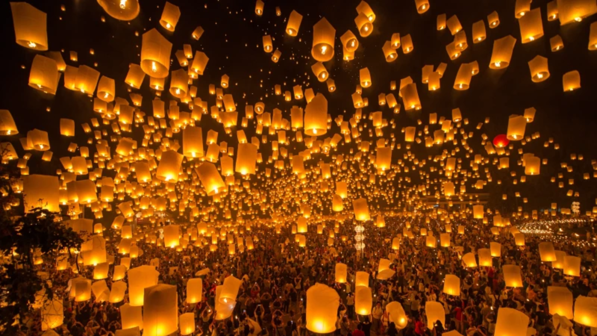 Connecting rise lantarns festival